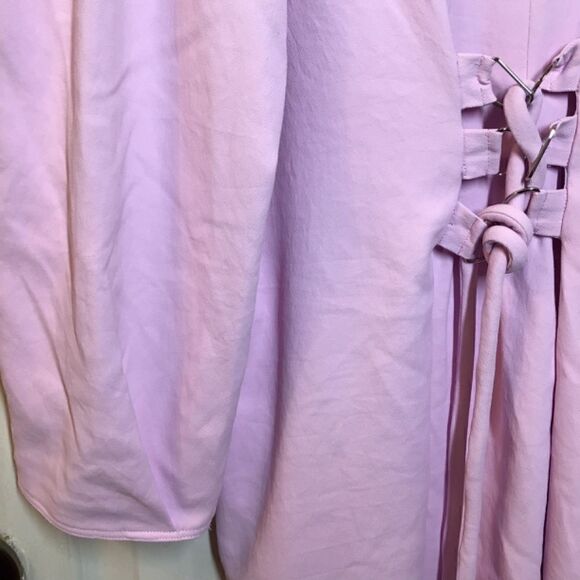 RTR Tibi Chalky Drape Corset longsleeve Dress Pink‎ - Picture 5 of 15